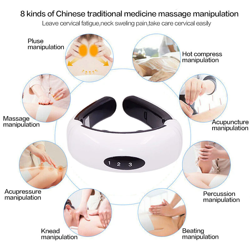 Massageador Cervical Inteligente AuraRelief - Alivio da Dor em 15 Minutos