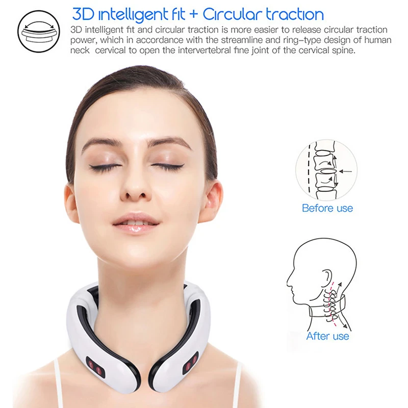 Massageador Cervical Inteligente AuraRelief - Alivio da Dor em 15 Minutos