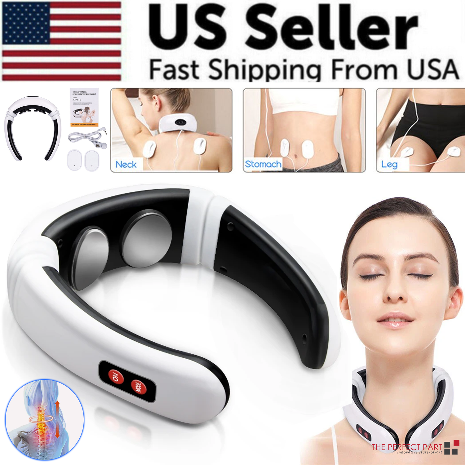 Massageador Cervical Inteligente AuraRelief - Alivio da Dor em 15 Minutos